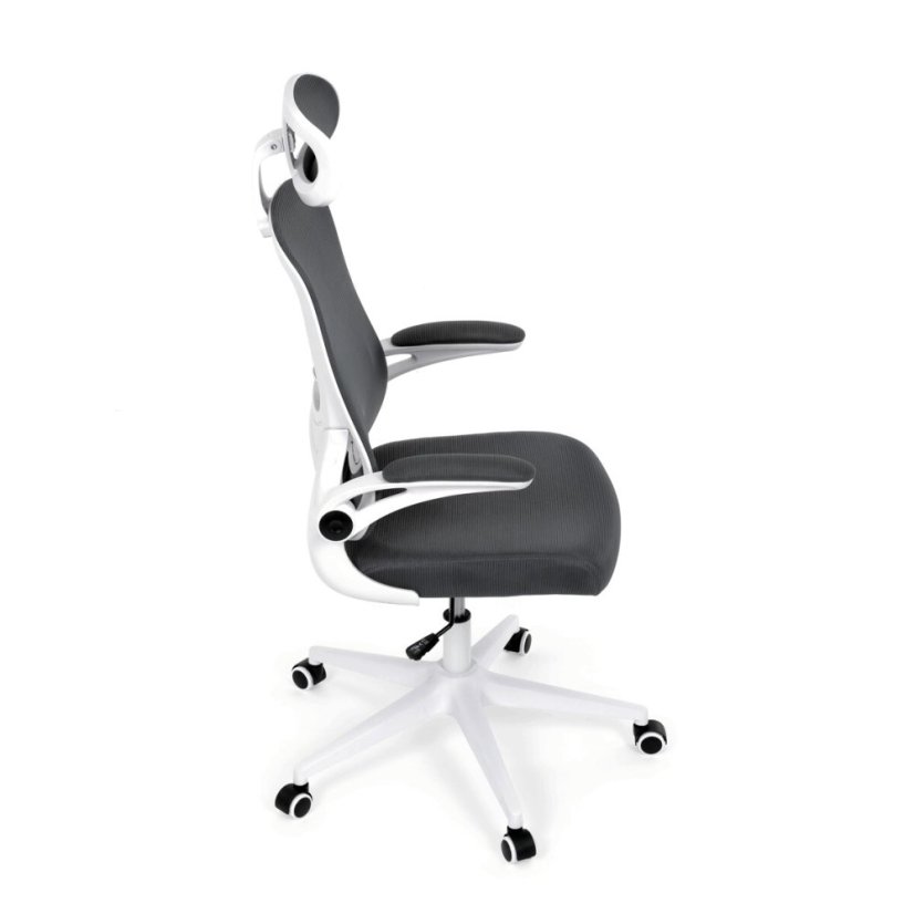 Kancelářská židle, houpací mechanismus, šedá síťovina, KA-Q843 GREY