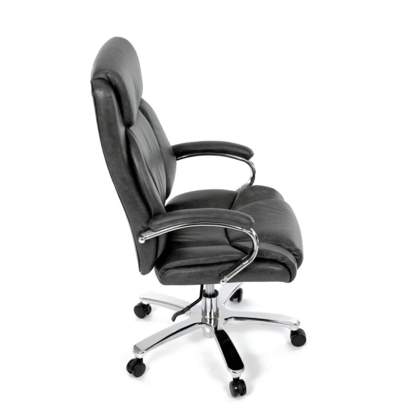 Kancelářské křeslo, houpací mechanismus, šedá ekokůže, KA-F1385 GREY