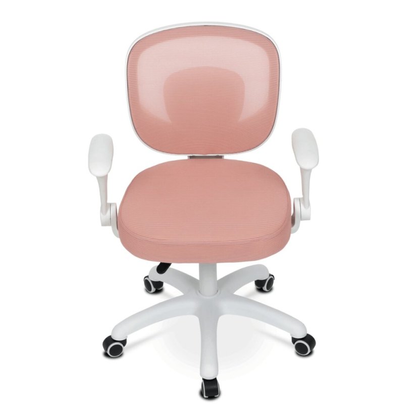 Dětská židle, výškově nastavitelná, růžová síťovina, KA-K1062 PINK