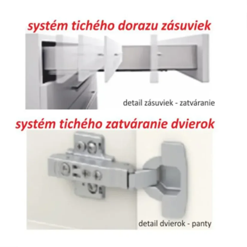 Horní skříňka G 60 U, vysoký bílý lesk/dub sonoma, LINE