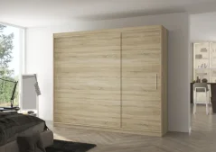Posuvná skříň ANTOS 250 sonoma (250 x 215) cm – 11 polic pro přehledné uložení