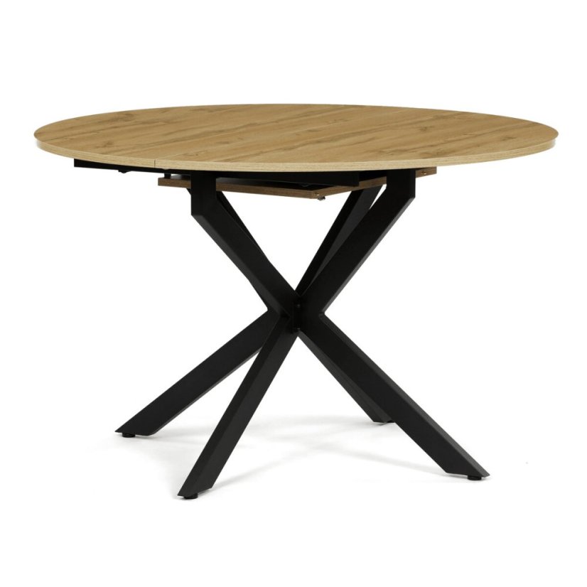 Jídelní stůl rozkládací 120-160x120 cm, melamin, dub, DT-I1120 OAK - Barva (vyberte): hnědá - Barva (vyberte): bílá#eup349724euv4