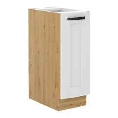 Spodní skříňka s výsuvným košem LULA D30 CARGO BB, bílá/dub artisan (30 x 82) cm