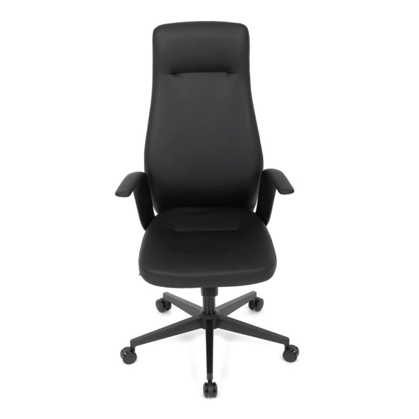 Kancelářské křeslo, synchronní mechanismus, černá ekokůže, KA-T8325 BK