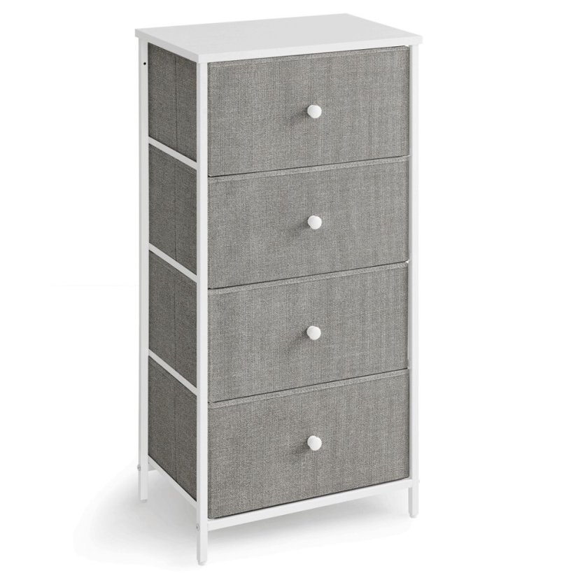 Komoda 45x30x92cm, mdf, šedá, AUK-E1031 GREY - Barva: bílá#eup349561euv2