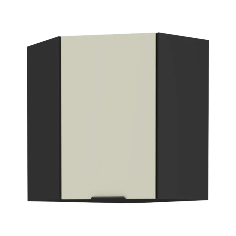 Horní rohová skříňka, kašmír/černá, ARAKA 60x60 GN-72 1F