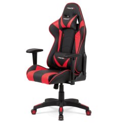Kancelářská židle houpací mech., + koženka, plast. kříž