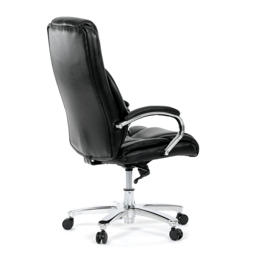 Kancelářské křeslo, houpací mechanismus, černá ekokůže, KA-F1385 BK