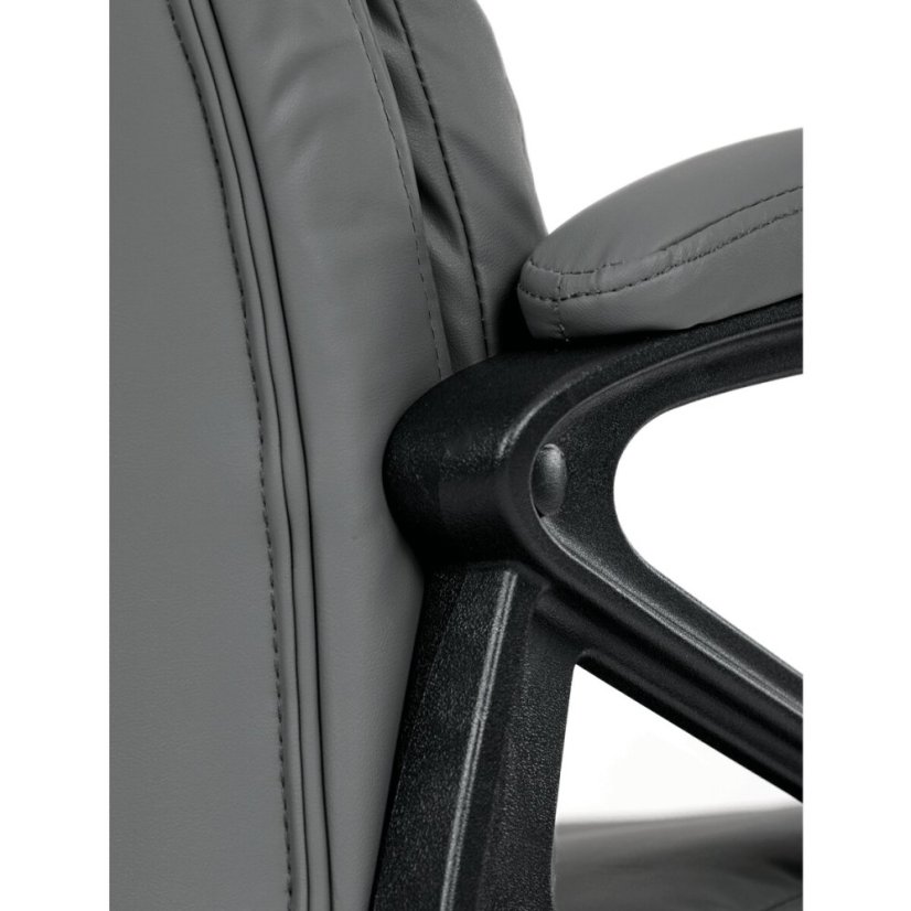 Kancelářské křeslo, houpací mechanismus, šedá ekokůže, KA-Y346 GREY