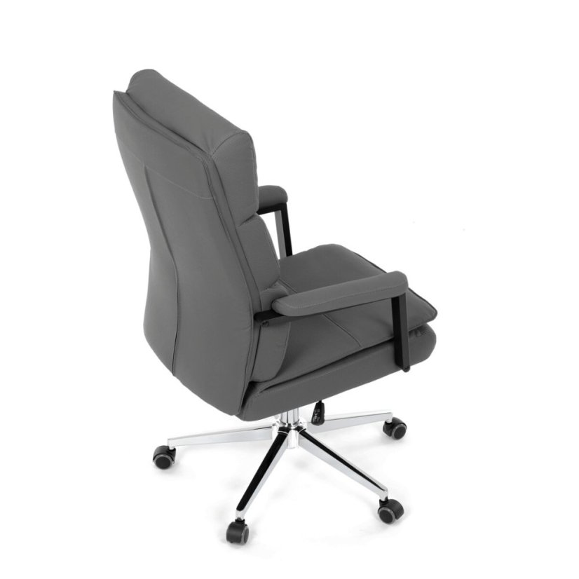 Kancelářské křeslo, houpací mechanismus, šedá ekokůže, KA-D8104 GREY