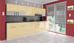 Kuchyňská linka DIAMOND 260/260 vanilka lesk