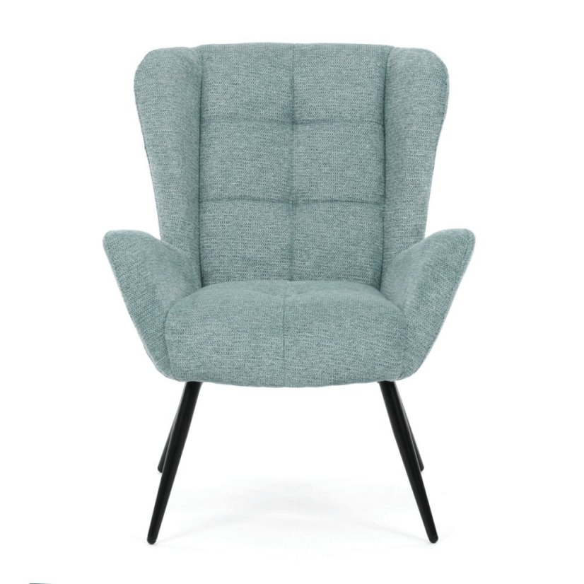 Křeslo ušák, modrá, látka, AK-H9206 BLUE2