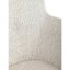 Křeslo "ušák", potah krémová látka, nohy černý kov