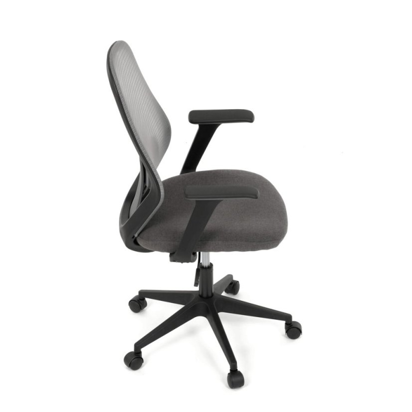 Kancelářská židle, houpací mechanismus, šedá síťovina, KA-V3149 GREY