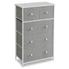 Komoda 56x30x93cm, kov, šedá, AUK-E1051 GREY