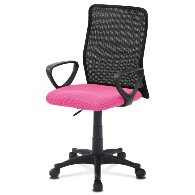 Dětská židle, výškově nastavitelná, růžová síťovina, KA-B047 PINK
