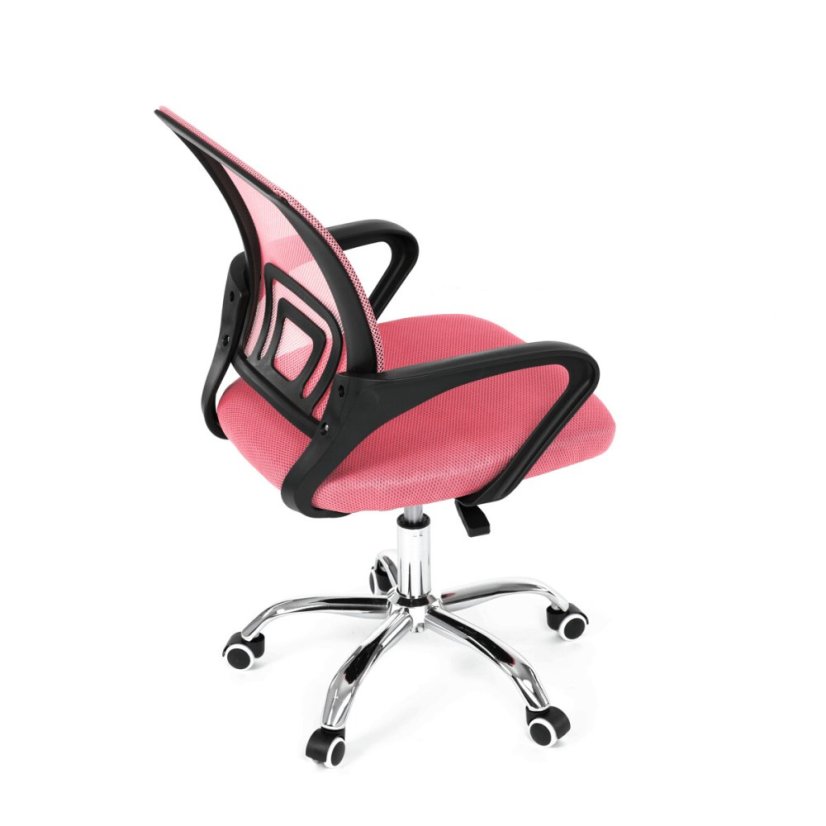 Dětská židle, houpací mechanismus, růžová síťovina, KA-L103 PINK