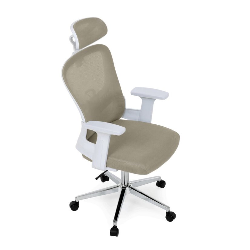 Kancelářská židle, houpací mechanismus, béžová síťovina, KA-K2031 BGE