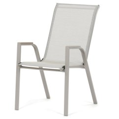Zahradní židle AZC-S1048 CRM, kov, síťovina, béžová (54 x 73) cm