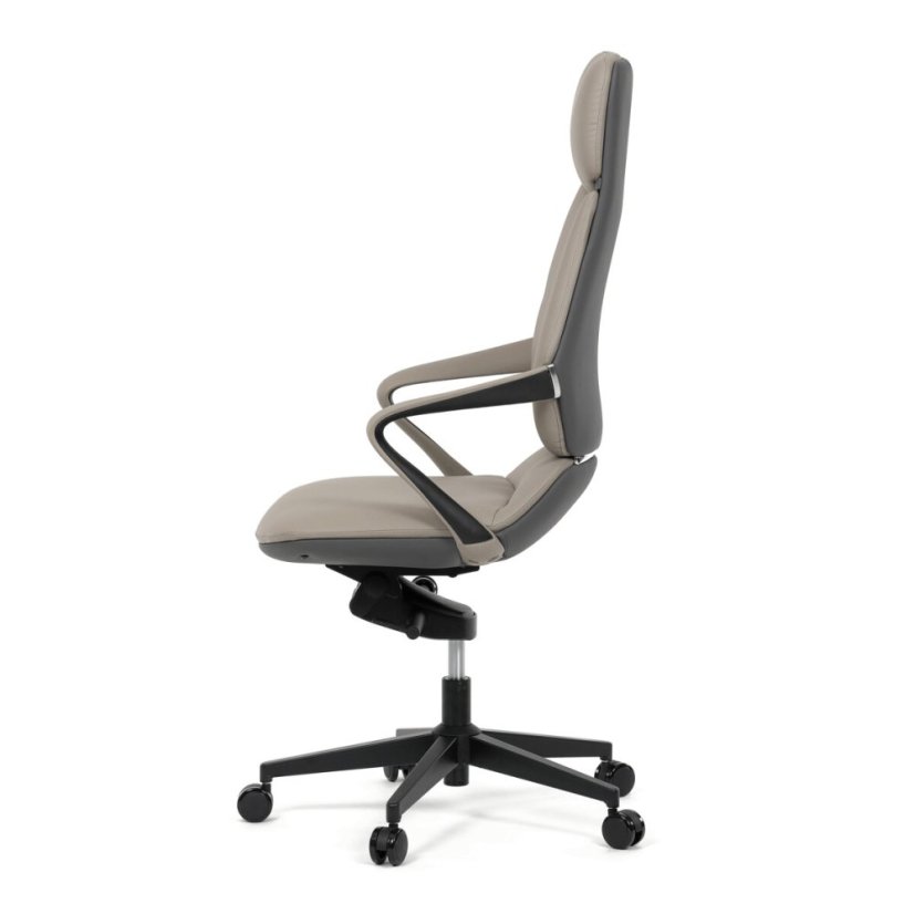 Kancelářské křeslo, houpací mechanismus, šedá ekokůže, KA-T8426 GREY