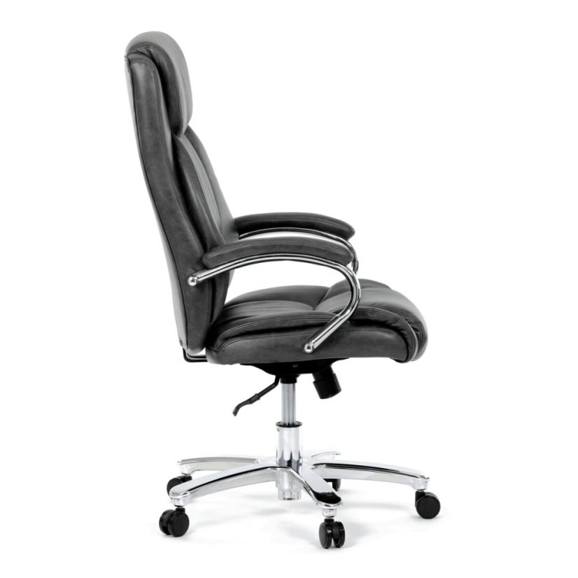 Kancelářské křeslo, houpací mechanismus, šedá ekokůže, KA-F1385 GREY