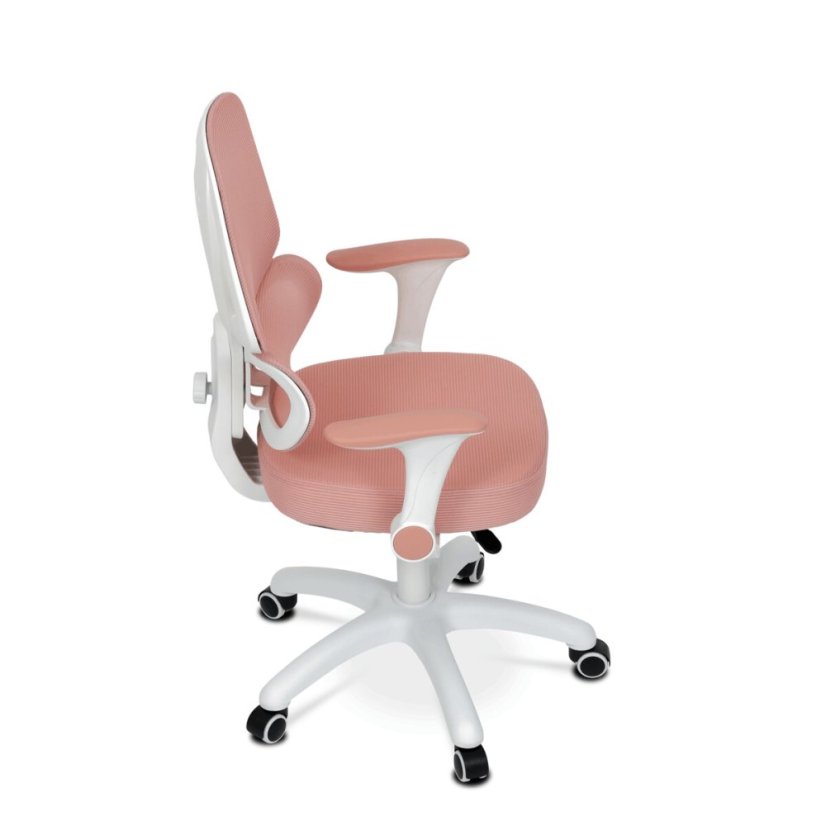 Dětská židle, výškově nastavitelná, růžová síťovina, KA-K1063 PINK