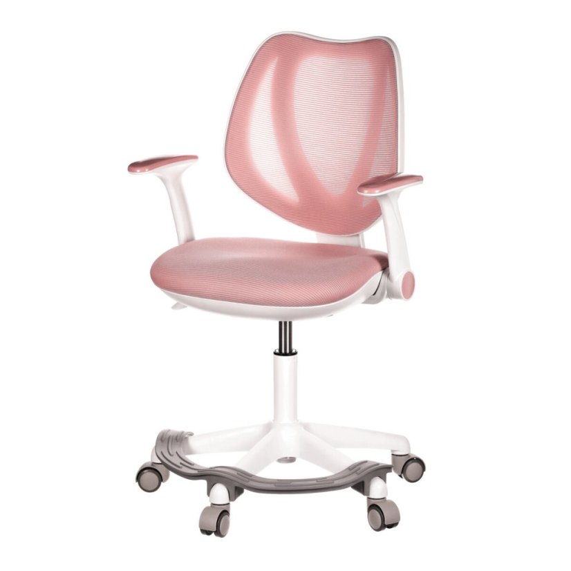Dětská židle, výškově nastavitelná, růžová síťovina, KA-C806 PINK