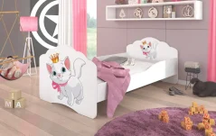 Postel s matrací CASIMO CAT 140x70 bílá (78 x 58) cm – matrace v ceně – lůžko je připravené hned po montáži