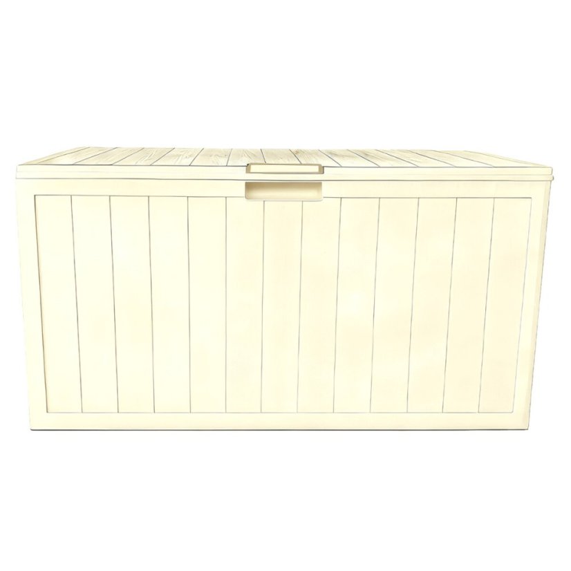 Zahradní úložný box 112x49x54cm, plast, béžová, AZB-G2075 CRM - Barva (vyberte): béžová#eup349581euv1