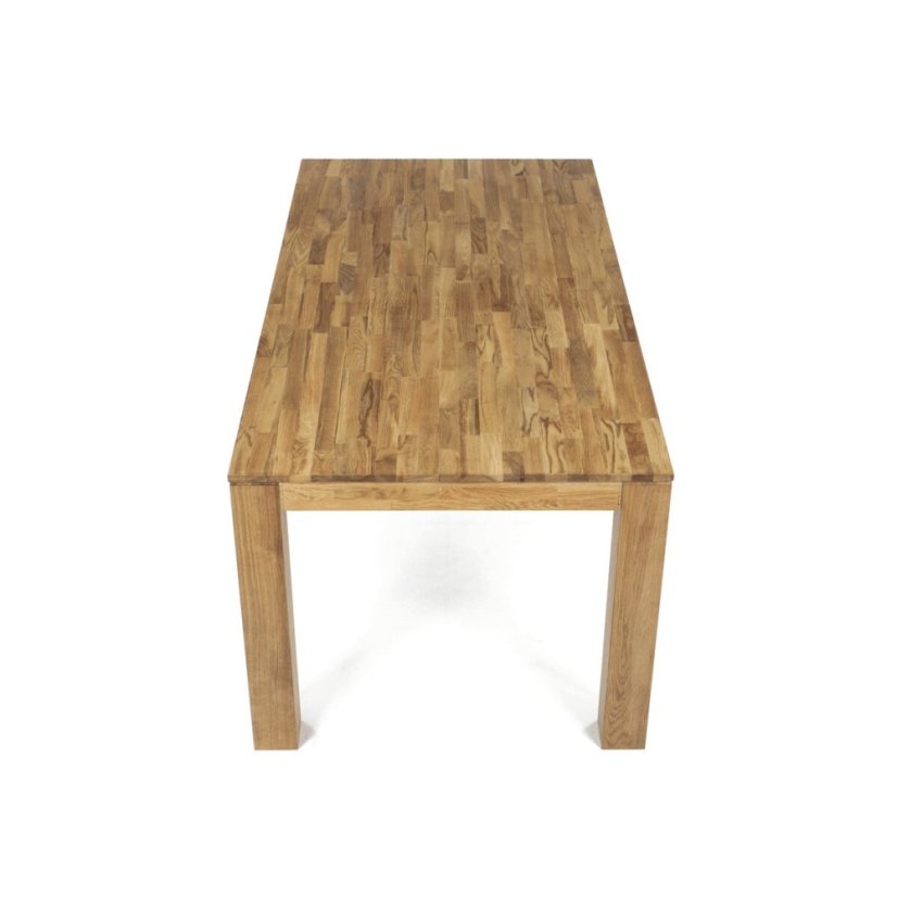 Jídelní stůl 180x90x75, masiv dub bílý, povrchová úprava olejem, nohy 10x10 cm