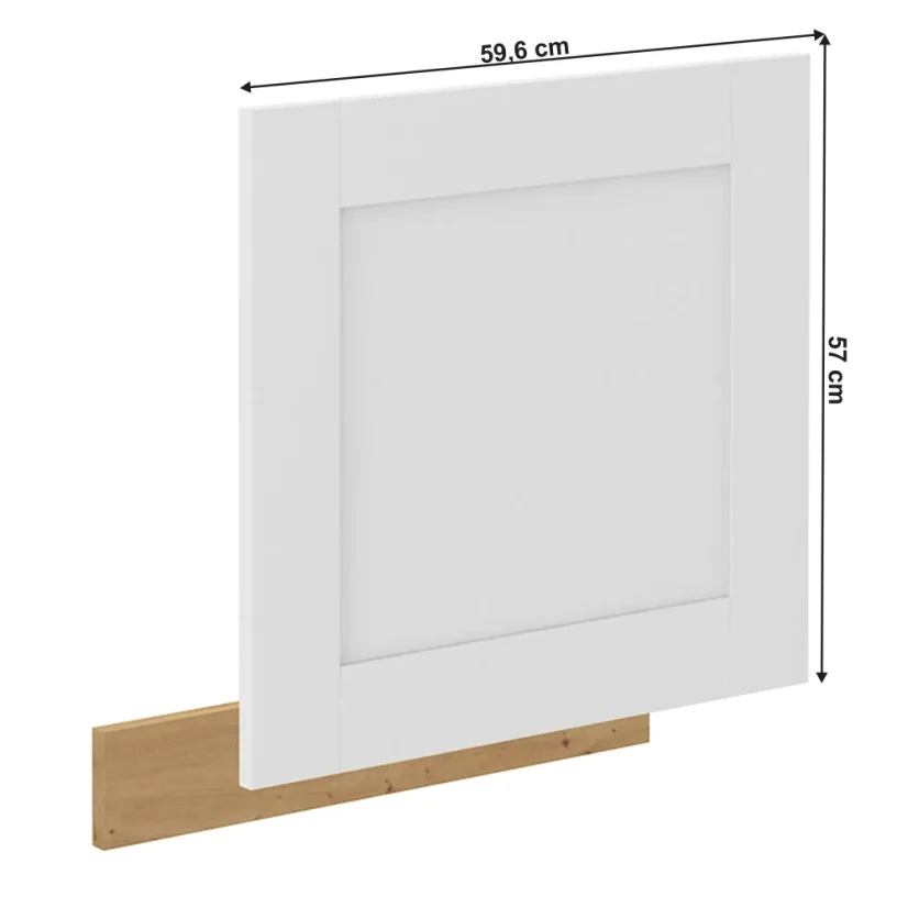 Dvířka na myčku nádobí, bílá/dub artisan, LULA ZM 570x596