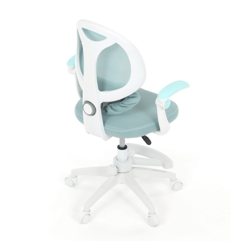 Dětská židle, výškově nastavitelná, modrá síťovina, KA-W8008 BLUE