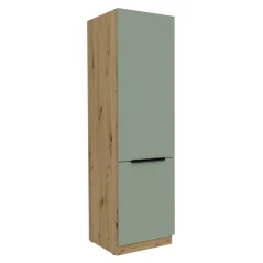Skříňka na vestavnou chladničku ARSANY 60 LO-210 2F, aquamarine/dub artisan (60 x 210) cm