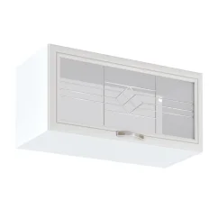 Horní skříňka G80KS se sklem SICILIA, bíla/sosna Andersen (80 x 36) cm