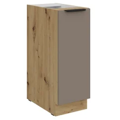 Spodní skříňka s výsuvným košem FRISBO 30 D CARGO BB, sandgrau/dub artisan (30 x 82) cm