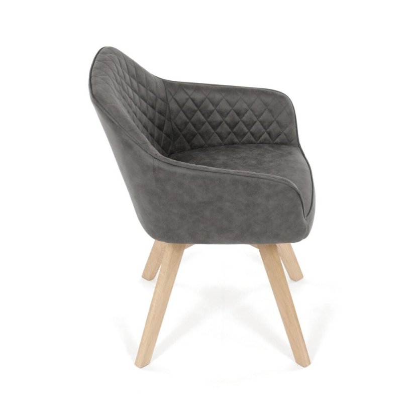 Jídelní židle, černá, látka vintage, DCH-435 BK3