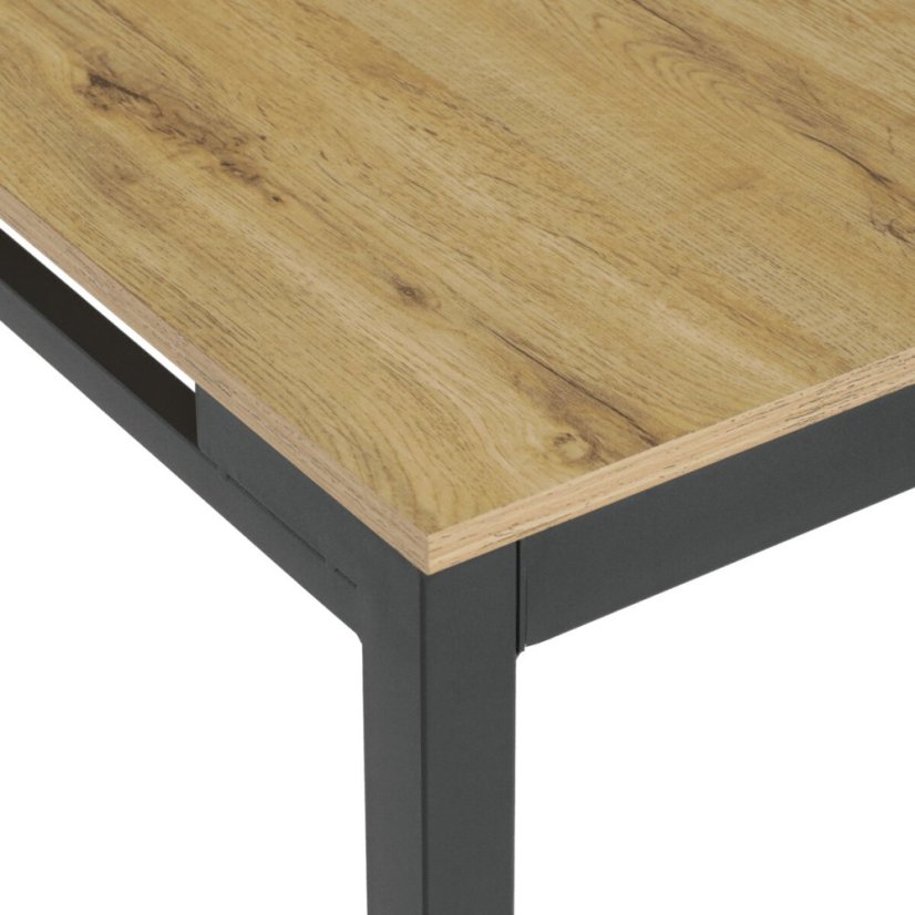 Jídelní stůl rozkládací 60-90x60 cm, melamin, dub, GDT-206 OAK - Barva (vyberte): hnědá - Barva (vyberte): hnědá#eup349726euv2