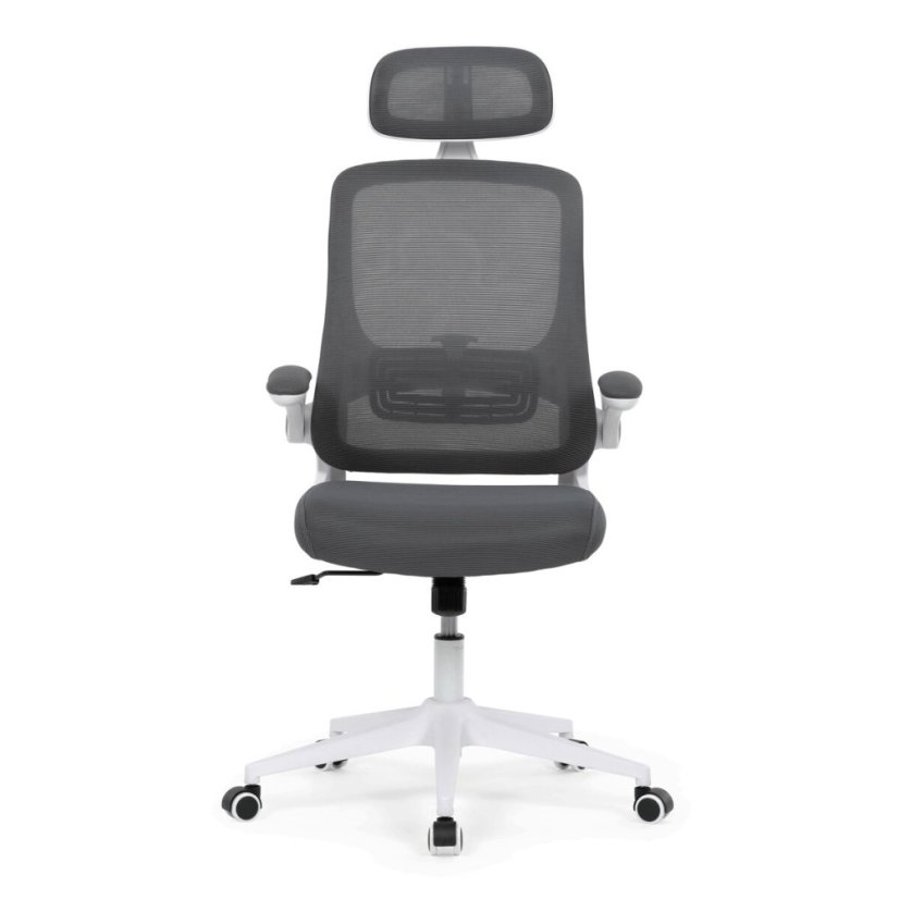 Kancelářská židle, houpací mechanismus, šedá síťovina, KA-Q843 GREY