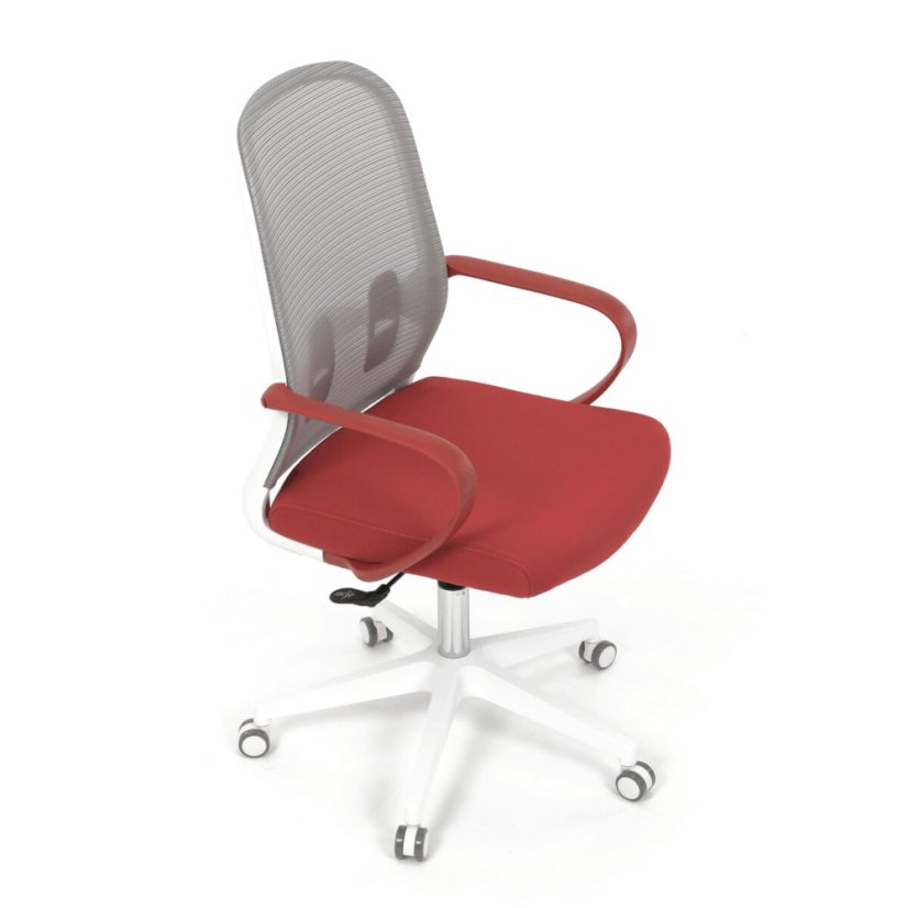 Kancelářská židle, houpací mechanismus, červená látka, KA-S425 RED