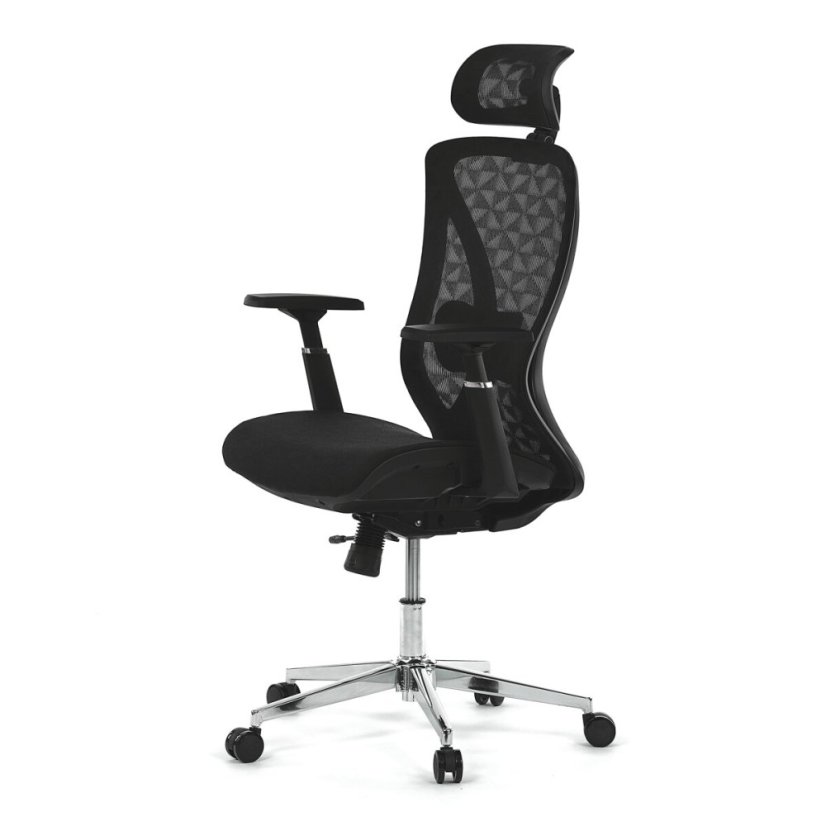 Kancelářská židle, synchronní mechanismus, černá síťovina, KA-S258 BK