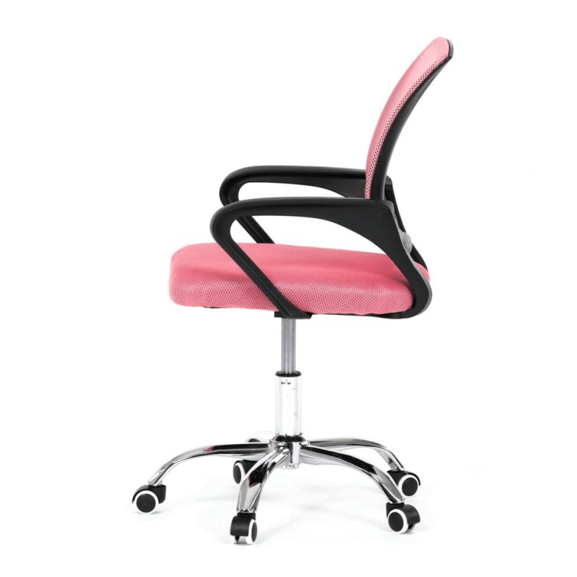 Dětská židle, houpací mechanismus, růžová síťovina, KA-L103 PINK