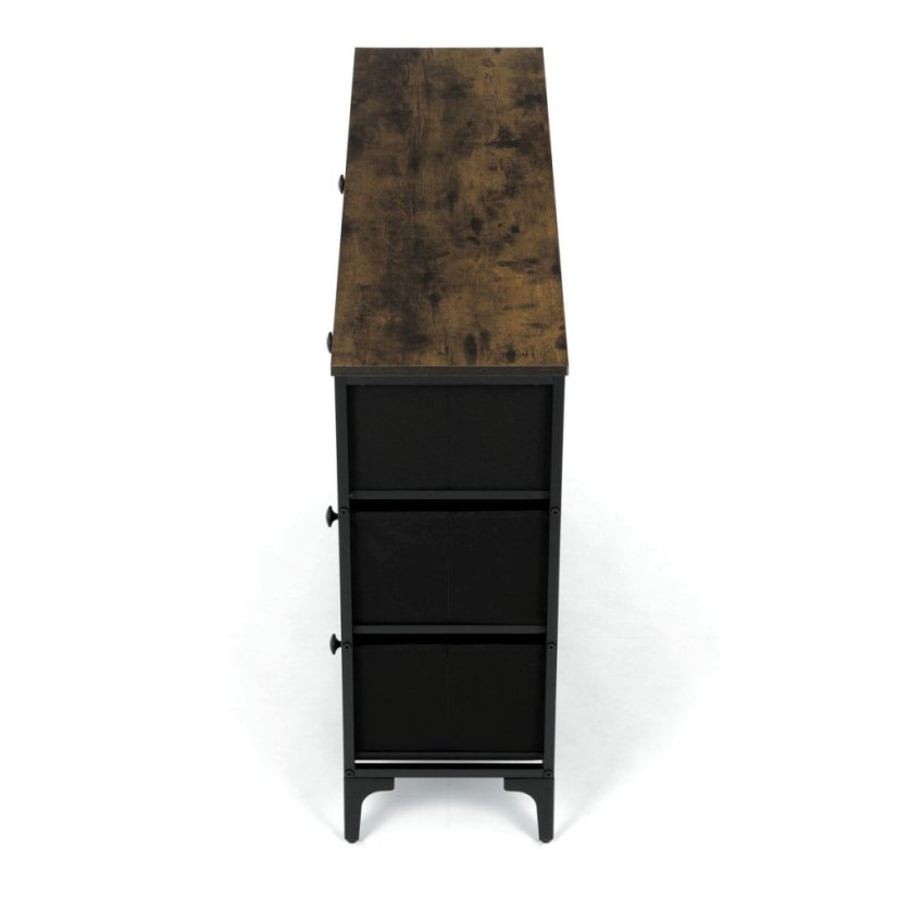 Komoda 103x30x78cm, mdf, vícebarevná, AUK-W2104 BK