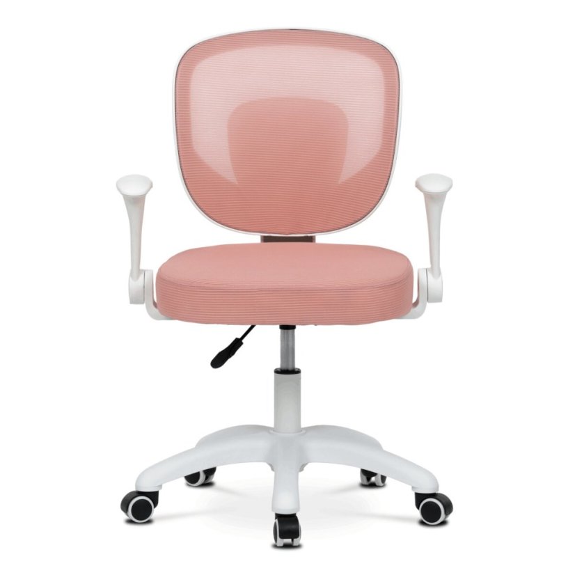 Dětská židle, výškově nastavitelná, růžová síťovina, KA-K1062 PINK