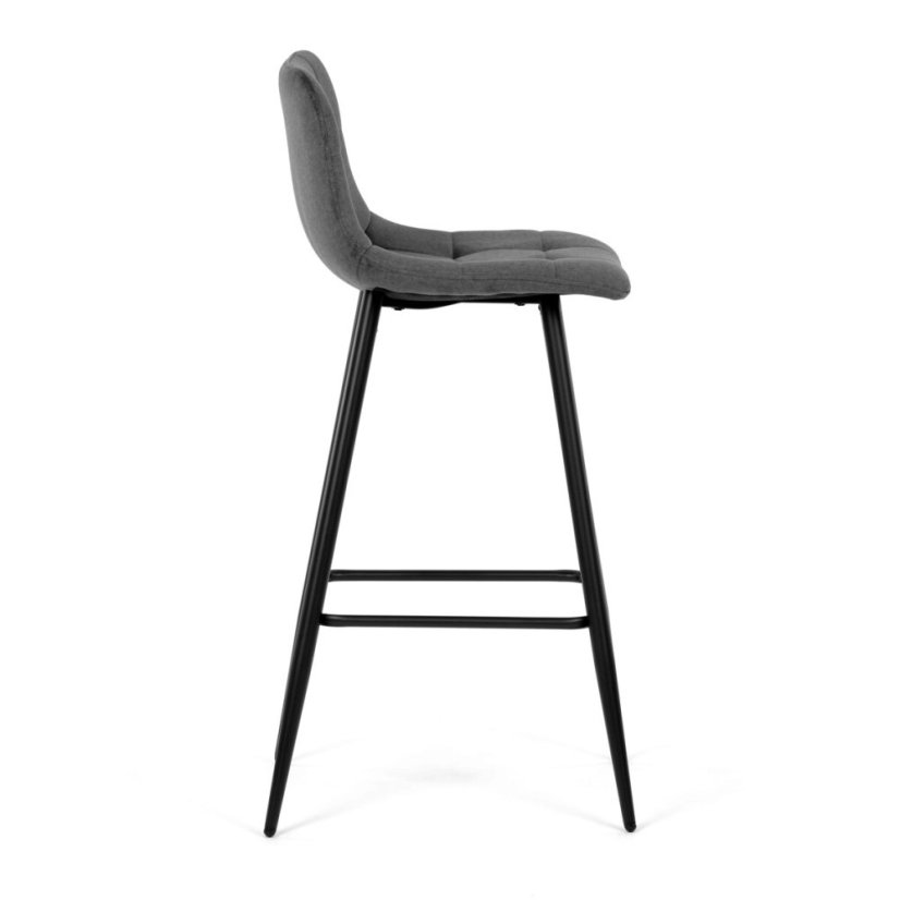 Barová židle, šedá, látka, AUB-X7015 GREY2