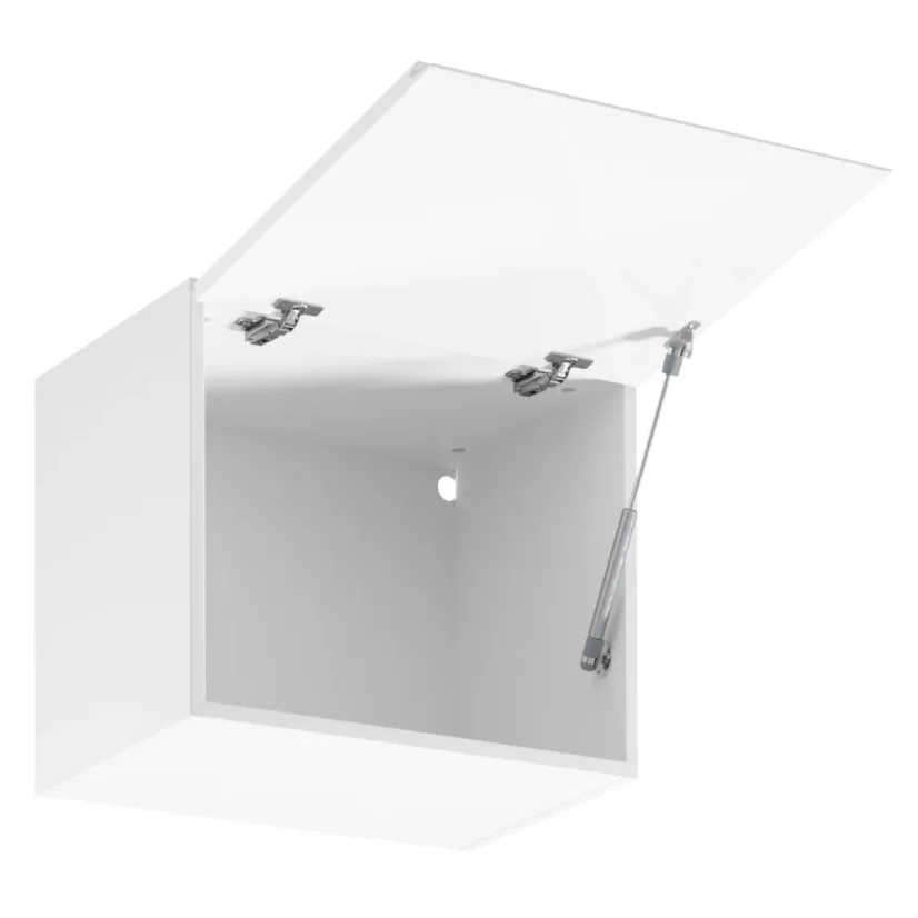 Horní skříňka, bílá / bílý extra vysoký lesk, AURORA G50K