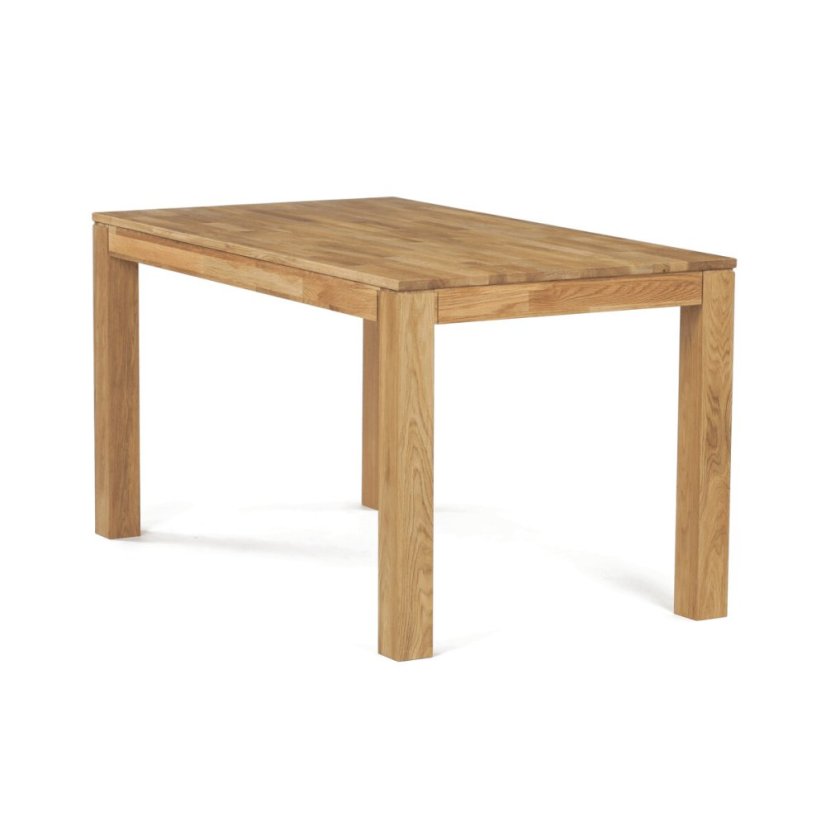 Jídelní stůl 140x80x75, masiv dub bílý, povrchová úprava olejem, nohy 8x8 cm