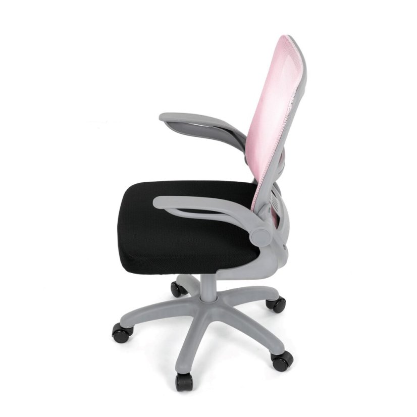 Dětská židle, výškově nastavitelná, růžová síťovina, KA-K2008 PINK