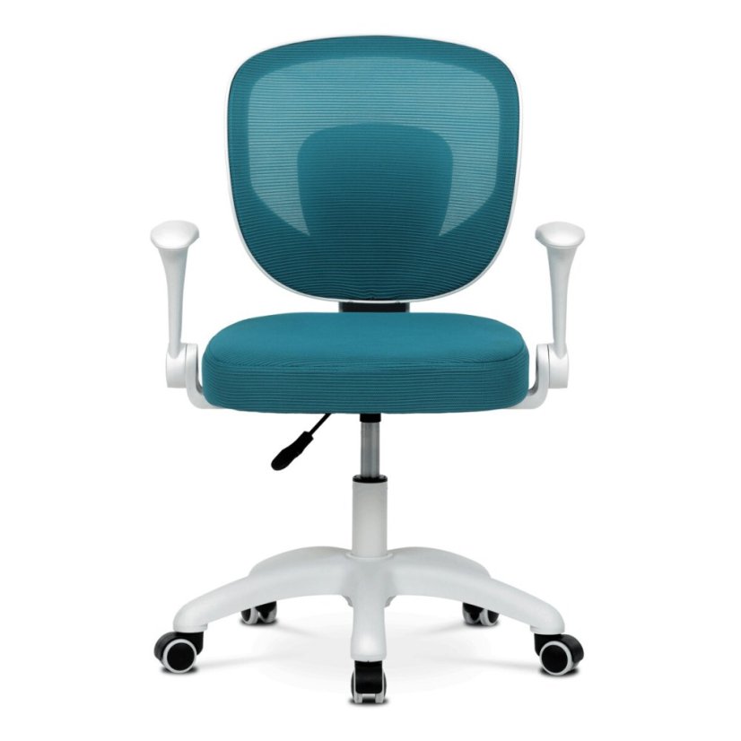 Dětská židle, výškově nastavitelná, modrá síťovina, KA-K1062 BLUE