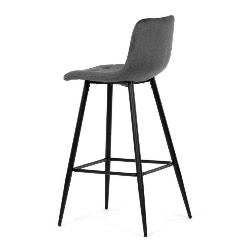 Barová židle, šedá, látka, AUB-X7015 GREY2