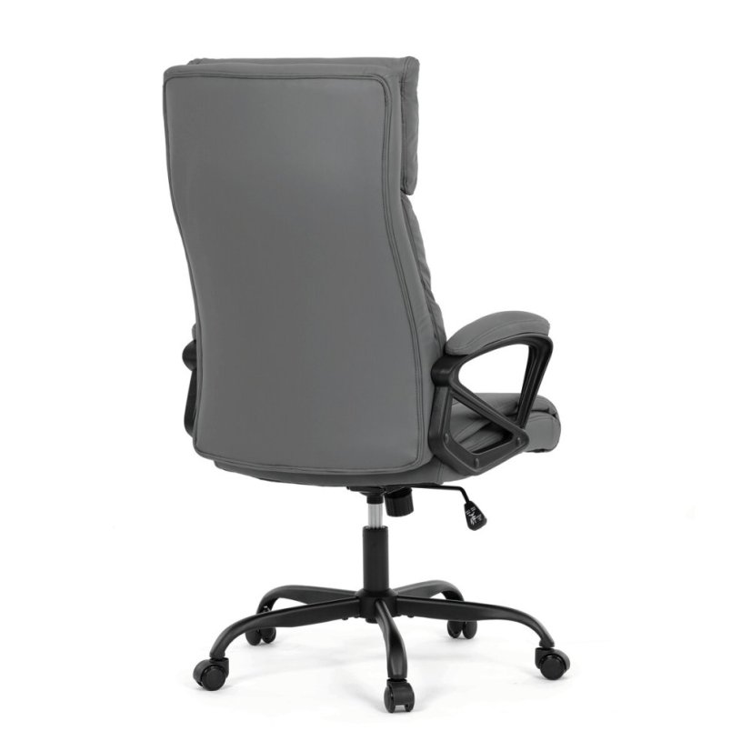 Kancelářské křeslo, houpací mechanismus, šedá ekokůže, KA-Y346 GREY